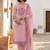 Women Floral Embroidered Regular Thread Work  Cotton Kurta with Trousers & With Dupatta