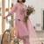 Women Floral Embroidered Regular Thread Work  Cotton Kurta with Trousers & With Dupatta