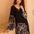 Women Floral Printed Regular Thread Work Kurta with Trousers