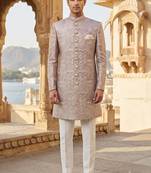 Pink pastel navabi indowestern for men