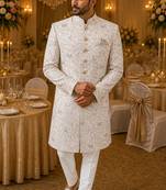 Pink navabi indowestern for men