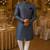 Blue navabi indowestern for men