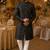 Black navabi indowestern for men