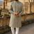 Pastel green navabi indowestern for men