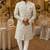 Offwhite sky elephant navabi indowestern for men