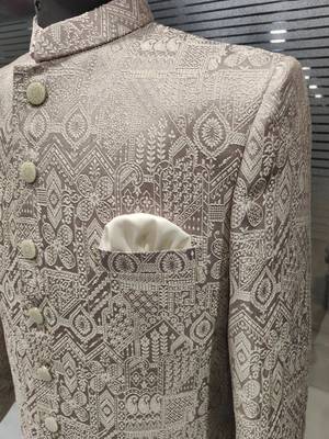 Pink pastel navabi indowestern for men 3