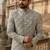Grey navabi indowestern for men