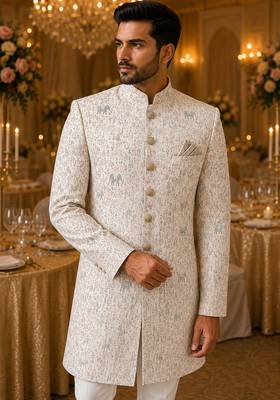 Pink navabi indowestern for men 2