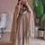 Cream heavy sequins work partywear anarkali suit set