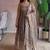 Metallic heavy sequins work partywear anarkali suit set