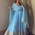 Sky heavy sequins work partywear anarkali suit set