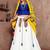 White Twill Gamthi Butta Mirror With Lace Work & Tassel Lace With Printed Gamthi Work Dupatta Chaniya Choli