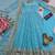 Sky heavy sequins work partywear anarkali suit set