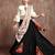 Black Taffeta Silk Gamthi Butta Mirror With Lace Work & Tassel Lace With Printed Gamthi Work Dupatta Chaniya Choli