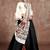 Black Taffeta Silk Gamthi Butta Mirror With Lace Work & Tassel Lace With Printed Gamthi Work Dupatta Chaniya Choli