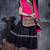 Black Art Silk Gamthi Butta, Mirror, Aari With Lace Work Chaniya Choli