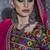 Black Art Silk Gamthi Butta, Mirror, Aari With Lace Work Chaniya Choli