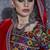 Black Art Silk Gamthi Butta Mirror Aari With Lace Work Chaniya Choli