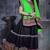 Black Art Silk Gamthi Butta Mirror Aari With Lace Work Chaniya Choli