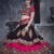 Rani & Black Art Silk Gamthi Butta Mirror With Lace Work Chaniya Choli