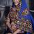 Orange & Black Art Silk Gamthi Butta Mirror With Lace Work Chaniya Choli
