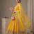 Yellow heavy sequins work partywear anarkali suit set