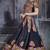 Black Art Silk Gamthi Butta, Mirror With Lace Work Chaniya Choli