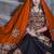 Black Art Silk Gamthi Butta, Mirror With Lace Work Chaniya Choli