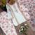 White floral printed short kurti with farshi pant & organza dupatta set for women