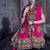 Black Art Silk Gamthi Butta Mirror With Lace Work Chaniya Choli