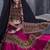 Rani Pink Art Silk Gamthi Butta, Mirror With Lace Work Chaniya Choli