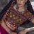 Rani Pink Art Silk Gamthi Butta, Mirror With Lace Work Chaniya Choli