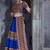 Blue Art Silk Gamthi Butta Mirror With Lace Work Chaniya Choli