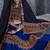 Blue Art Silk Gamthi Butta Mirror With Lace Work Chaniya Choli