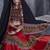 Red Art Silk Gamthi Butta Mirror With Lace Work Chaniya Choli