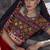 Red Art Silk Gamthi Butta Mirror With Lace Work Chaniya Choli