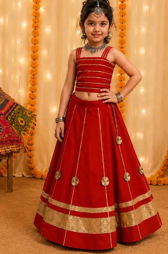 Premium roman silk with full flared chaniyta choli for navratri & garba