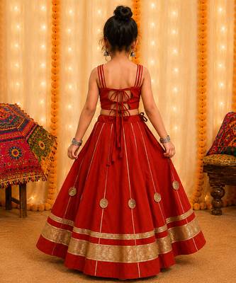 Premium roman silk with full flared chaniyta choli for navratri & garba 3