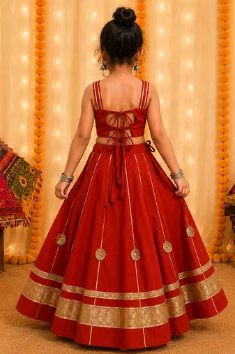 Premium roman silk with full flared chaniyta choli for navratri & garba