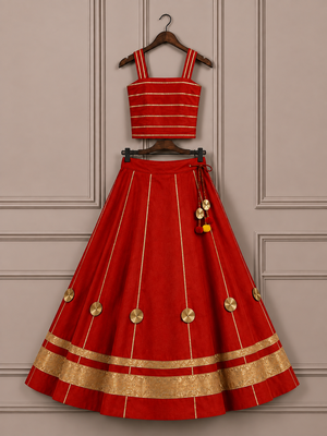 Premium roman silk with full flared chaniyta choli for navratri & garba 4