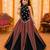 Girls brown & black chaniya choli for navratri in premium roman silk with fully flared
