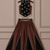Girls brown & black chaniya choli for navratri in premium roman silk with fully flared