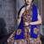 Black Art Silk Gamthi Butta Mirror With Lace Work Chaniya Choli