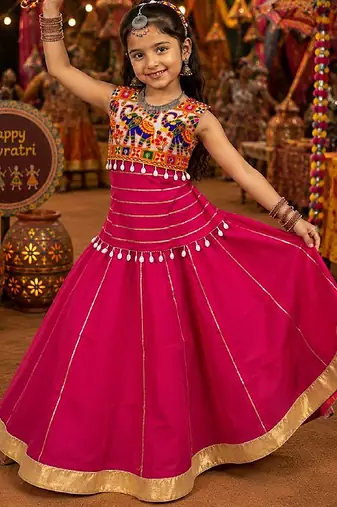 Premium roman silk chaniya choli for navratri & garba | fully flared lehenga