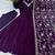 Wine anarkali suit set with embroidered dupatta