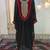 Black and maroon arabic takchita kaftan dress