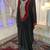 Black and maroon arabic takchita kaftan dress