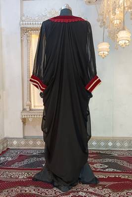 Black and maroon arabic takchita kaftan dress 5