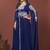 Navy blue moroccan style wedding kaftan