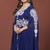Navy blue moroccan style wedding kaftan